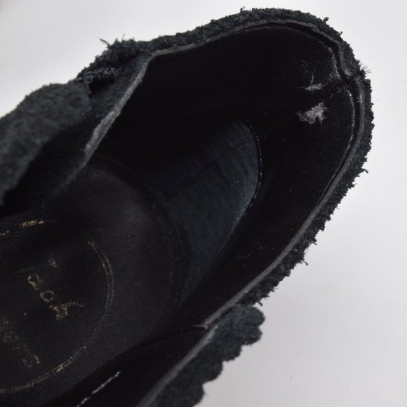 Jack Rogers Bailee Bootie Suede sz 7 Black Ankle Dark Academia - Picture 12 of 15